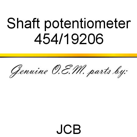 Shaft, potentiometer 454/19206