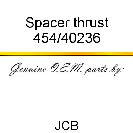 Spacer, thrust 454/40236