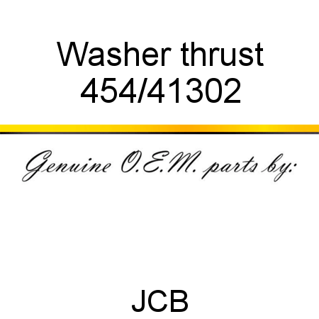Washer, thrust 454/41302