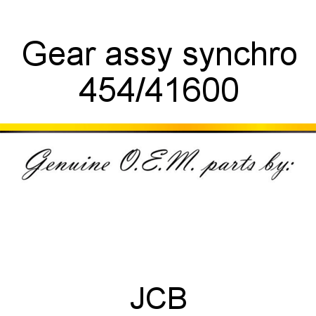 Gear, assy synchro 454/41600
