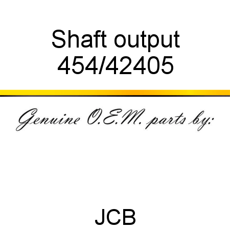 Shaft, output 454/42405