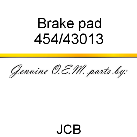 Brake, pad 454/43013