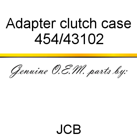 Adapter, clutch case 454/43102