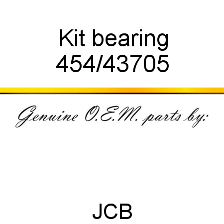 Kit, bearing 454/43705