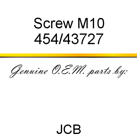 Screw, M10 454/43727