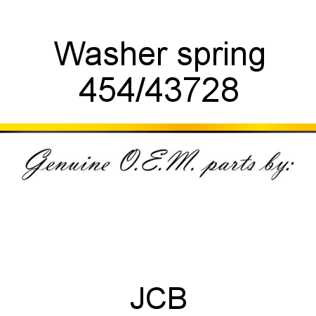 Washer, spring 454/43728
