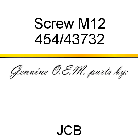 Screw, M12 454/43732