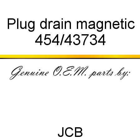 Plug, drain magnetic 454/43734