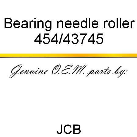 Bearing, needle roller 454/43745