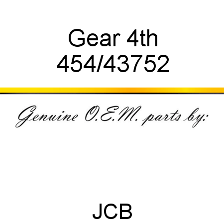 Gear, 4th 454/43752