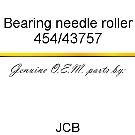Bearing, needle roller 454/43757