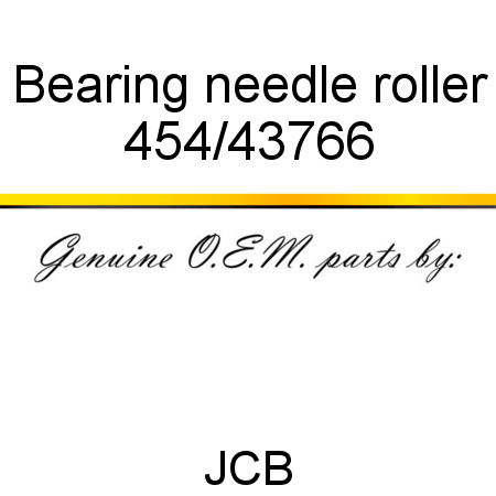 Bearing, needle roller 454/43766