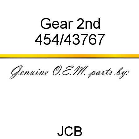Gear, 2nd 454/43767