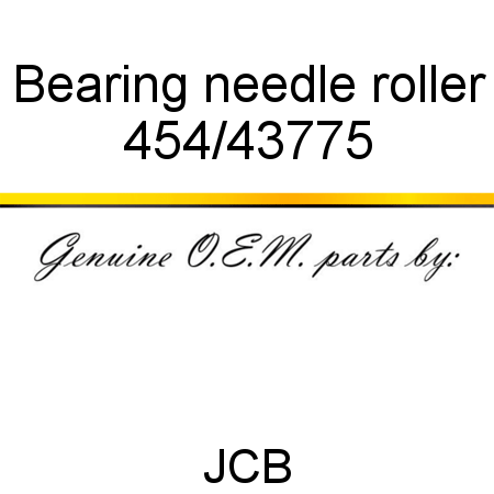 Bearing, needle roller 454/43775