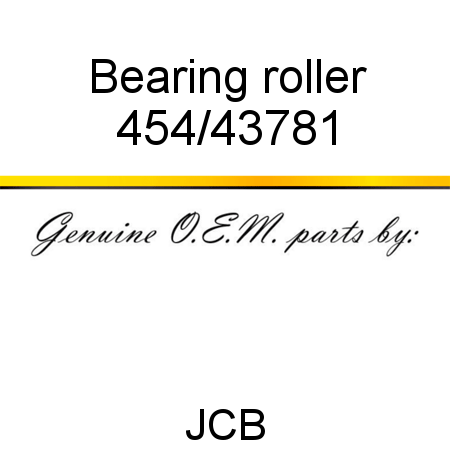 Bearing, roller 454/43781