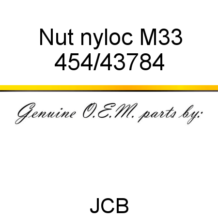 Nut, nyloc M33 454/43784