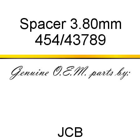 Spacer, 3.80mm 454/43789
