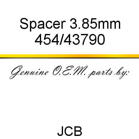 Spacer, 3.85mm 454/43790