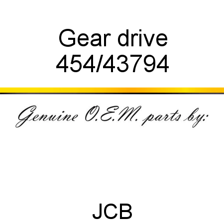 Gear, drive 454/43794