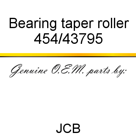 Bearing, taper roller 454/43795