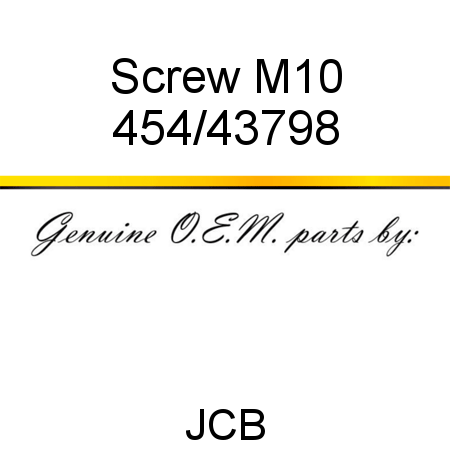 Screw, M10 454/43798