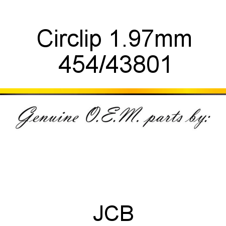 Circlip, 1.97mm 454/43801