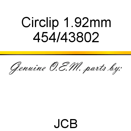 Circlip, 1.92mm 454/43802