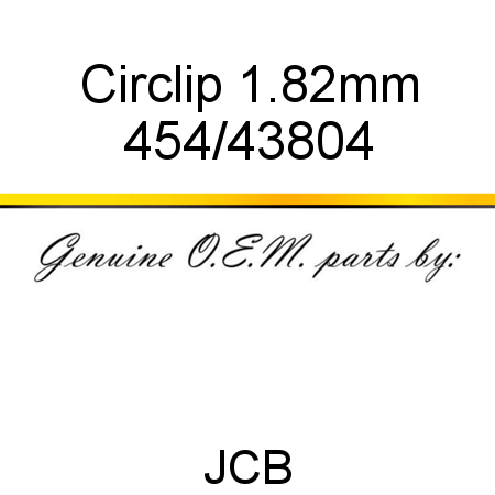 Circlip, 1.82mm 454/43804