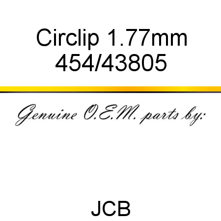 Circlip, 1.77mm 454/43805