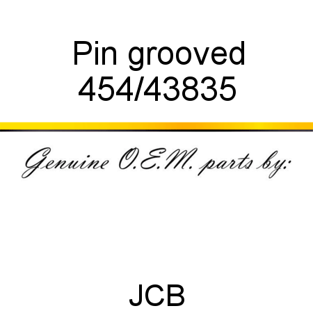 Pin, grooved 454/43835