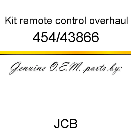 Kit, remote control, overhaul 454/43866