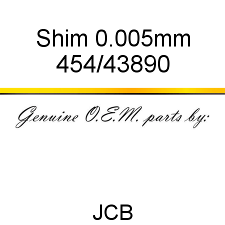 Shim, 0.005mm 454/43890