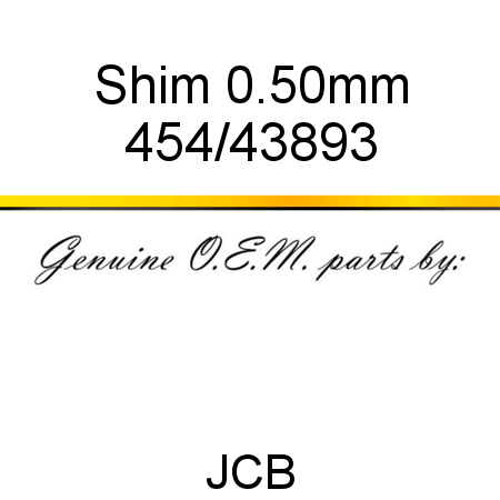 Shim, 0.50mm 454/43893