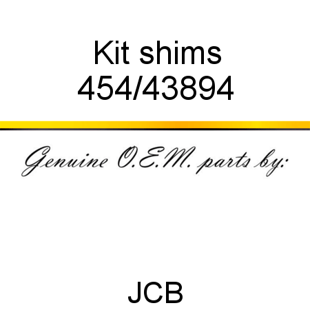 Kit, shims 454/43894
