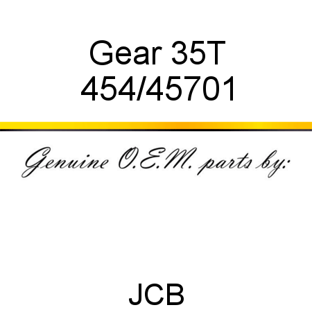 Gear, 35T 454/45701