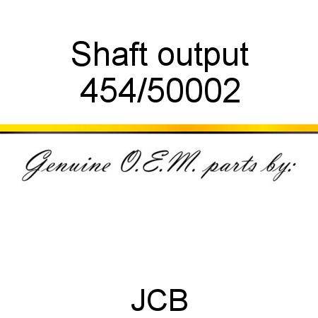 Shaft, output 454/50002