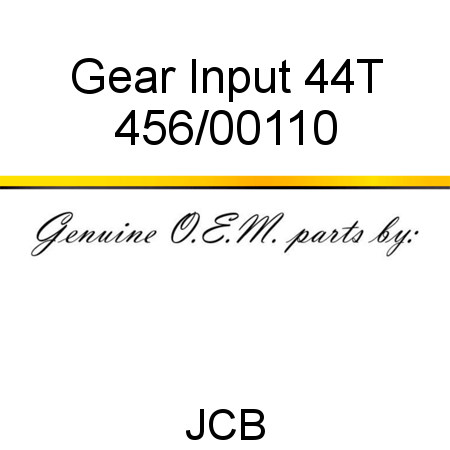 Gear, Input 44T 456/00110
