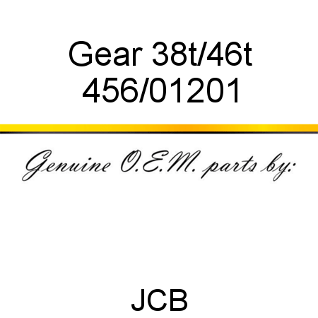 Gear, 38t/46t 456/01201