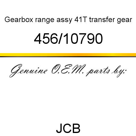 Gearbox, range assy, 41T transfer gear 456/10790