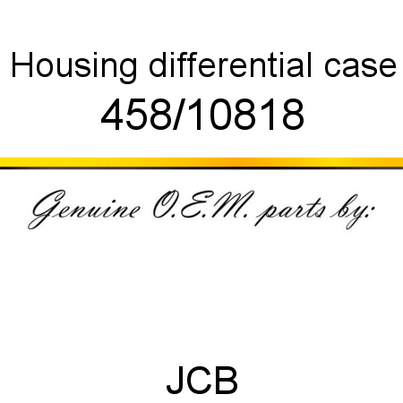Housing, differential case 458/10818