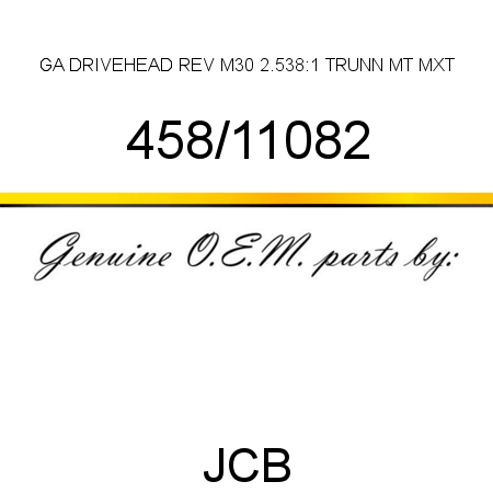 GA DRIVEHEAD REV M30, 2.538:1 TRUNN MT MXT 458/11082