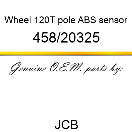 Wheel, 120T pole, ABS sensor 458/20325