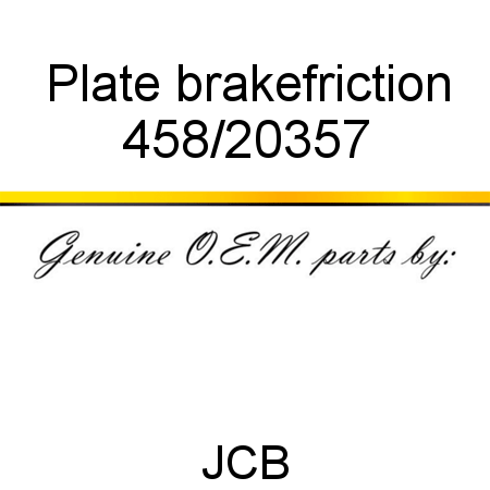 Plate, brake,friction 458/20357