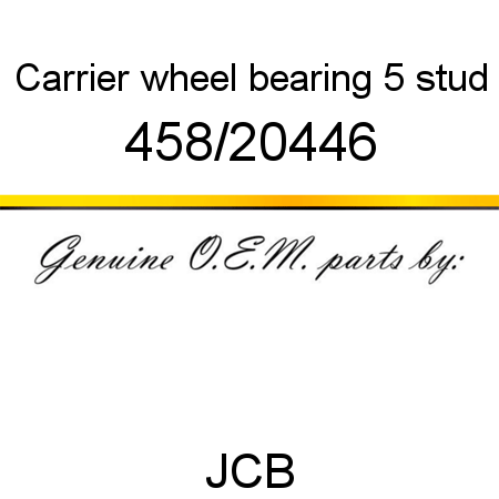 Carrier, wheel bearing, 5 stud 458/20446