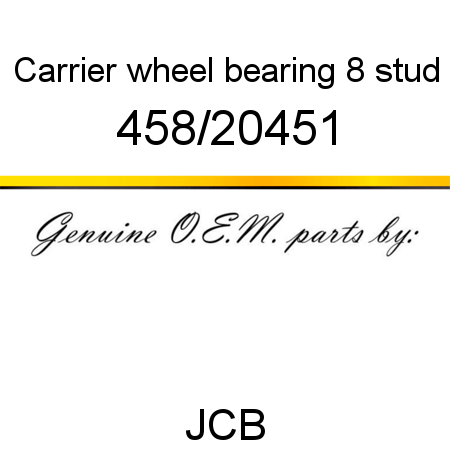 Carrier, wheel bearing, 8 stud 458/20451