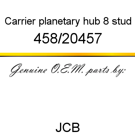 Carrier, planetary hub, 8 stud 458/20457