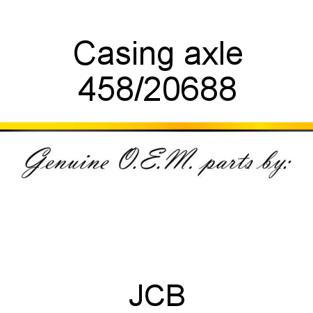 Casing, axle 458/20688