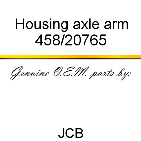 Housing, axle arm 458/20765