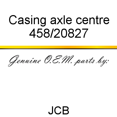 Casing, axle centre 458/20827
