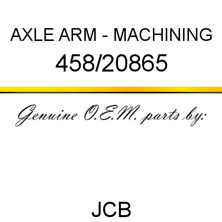 AXLE ARM - MACHINING 458/20865